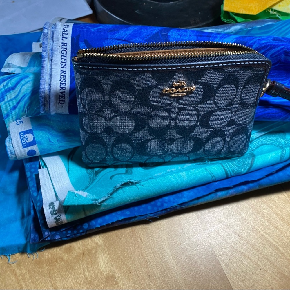 COACH WRISTLET — Brand new..Denim Signature Chambray..
